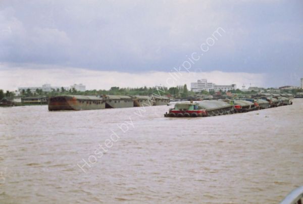 Rice Barge Trains, Mae Nam Chao Phrayal River, Ayutthaya to Bangkok